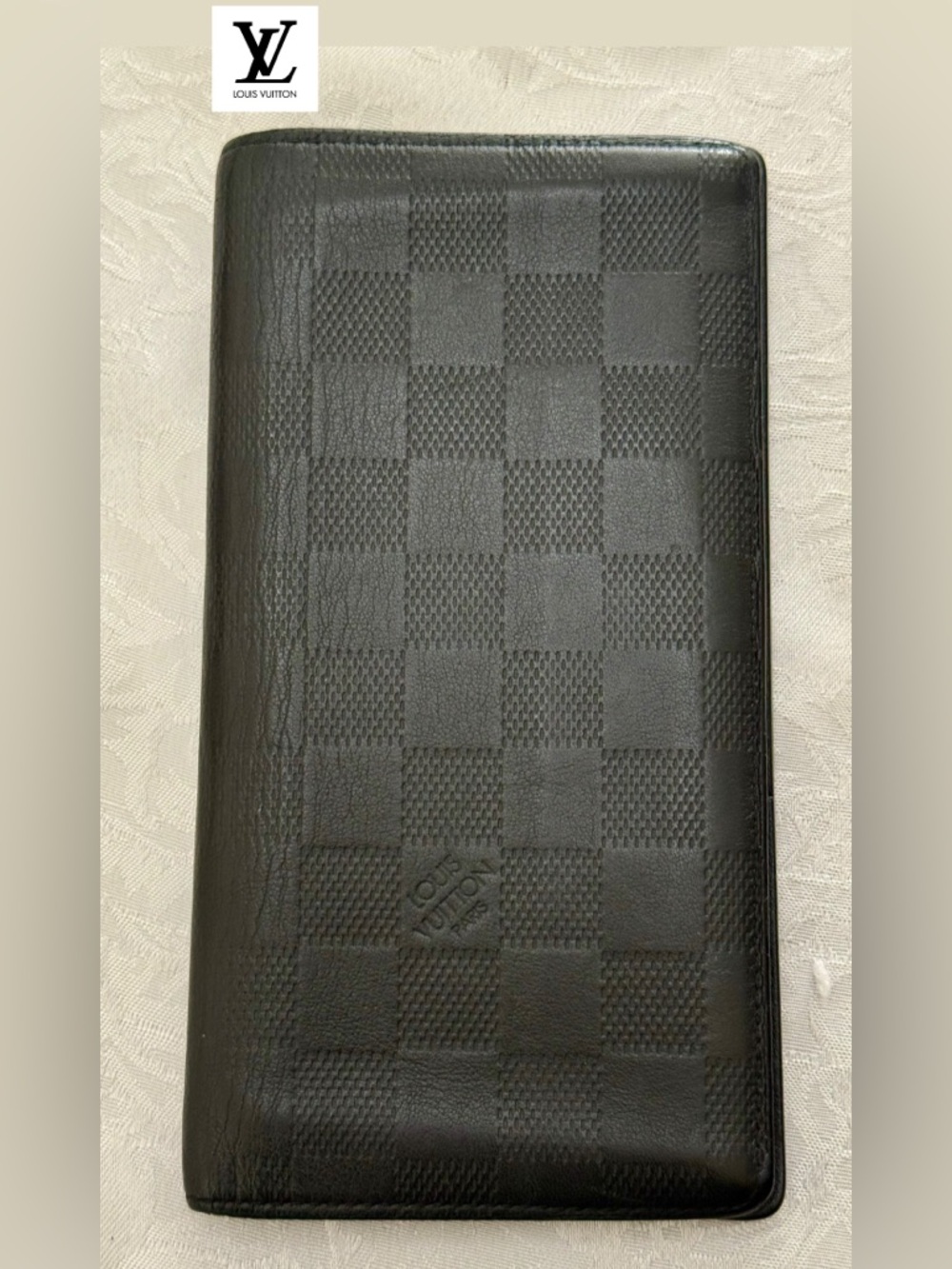 LOUIS VUITTON Damier Infini Brazza Wallet Onyx